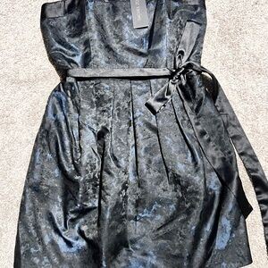 New Rachel Zoe cocktail Elegant Black & Blue Dress 12 lined nwt